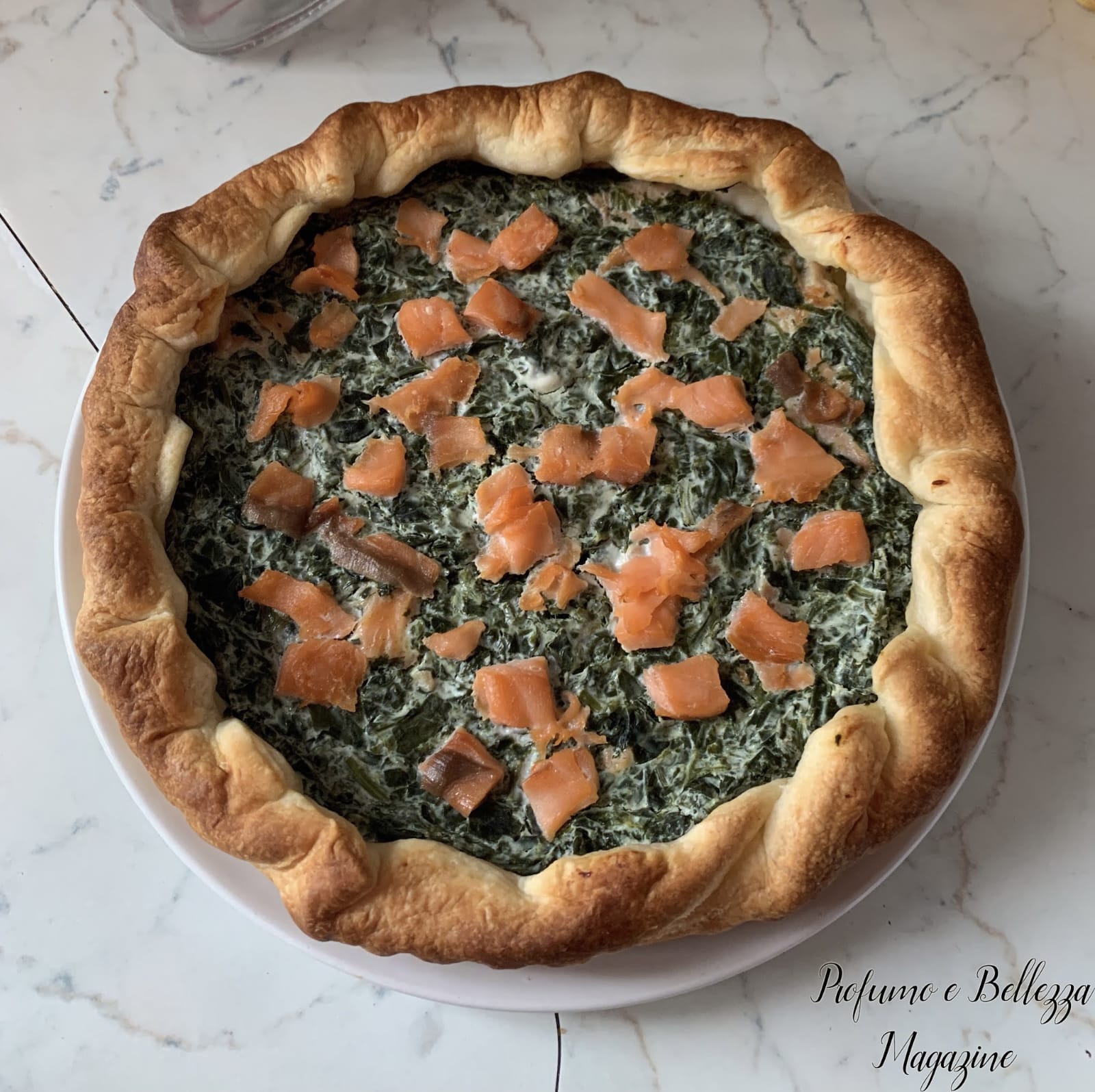 Torta salata con ricotta, spinaci e salmone. Da leccarsi i baffi!