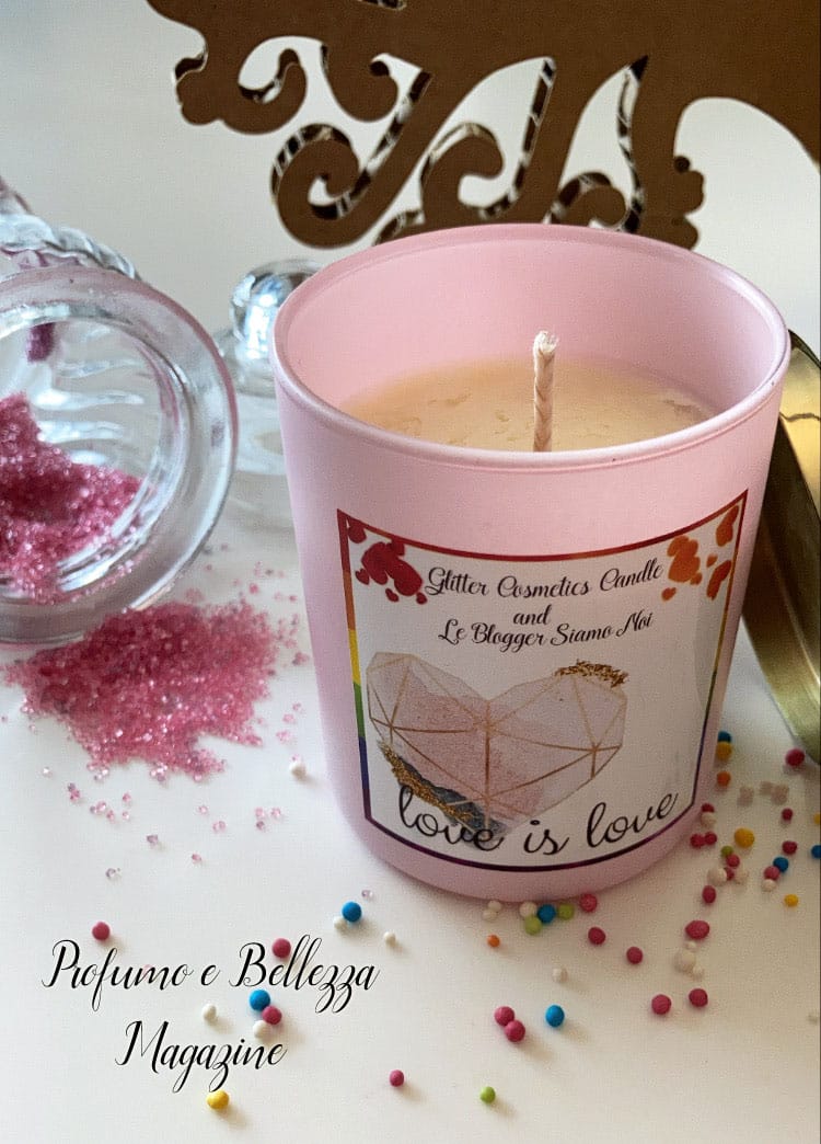 Glitter Cosmetics Candle: Love is Love, una candela come inno all'amore