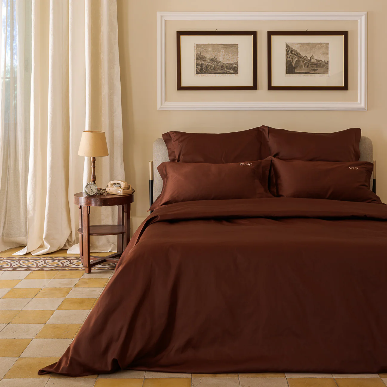 Mocha Mousse, Dalfilo, Copripiumino in raso