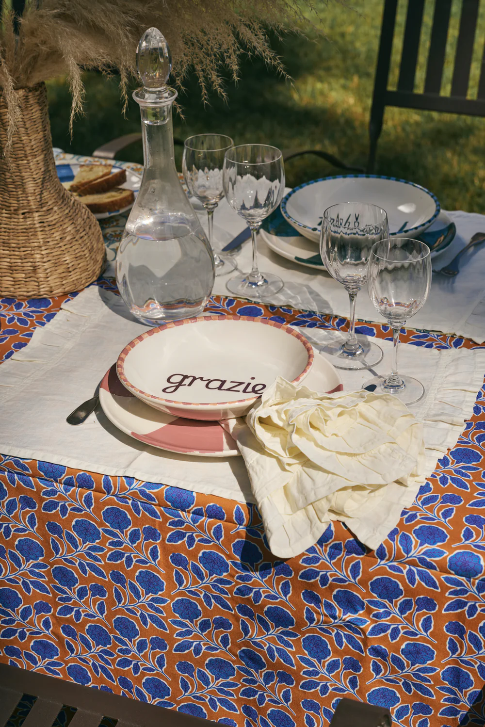 Le Fries, tavola in giardino, tovagliette